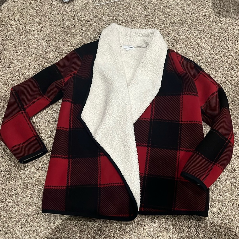 Sonoma Open Front Sherpa Lined Size Small - image 1